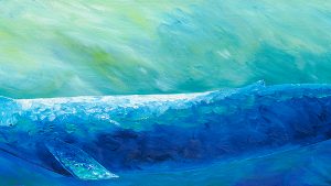 First Blue – Original Size 36"x12"